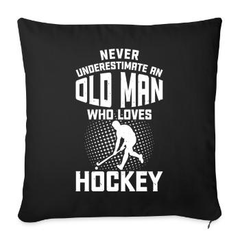 Hockey Eishockey Eishockeyspieler Geschenk - Sofa pillowcase 17,3'' x 17,3'' (45 x 45 cm) - black - Front