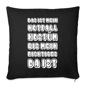 This is my emergency costume until my real... - Sofa pillowcase 17,3'' x 17,3'' (45 x 45 cm) - black - Front