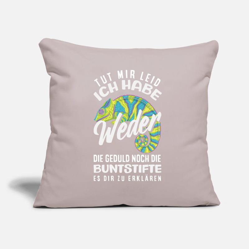Neither patience nor crayons – sarcasm Sofa pillowcase 17,3'' x 17,3'' (45 x 45 cm)