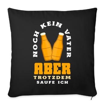 Funny Father's Day Gift Dad Beer - Sofa pillowcase 17,3'' x 17,3'' (45 x 45 cm) - black - Front
