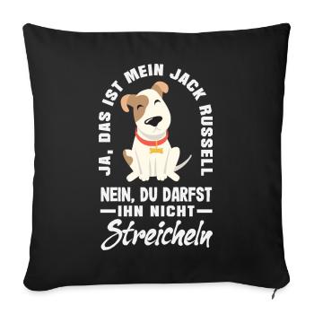 Drôle de Jack Russell Propriétaire Cadeau - Housse de coussin décorative 45 x 45 cm - noir - Devant