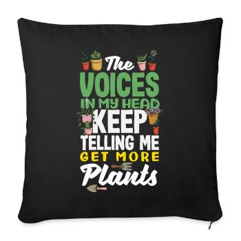 Garden & Plant Lovers Gifts - Sofa pillowcase 17,3'' x 17,3'' (45 x 45 cm) - black - Front