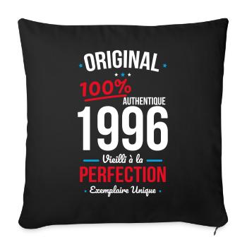 1996 – Original – Unique copy - Sofa pillowcase 17,3'' x 17,3'' (45 x 45 cm) - black - Front