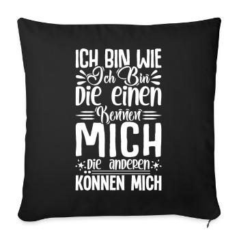 Je suis comme je suis, celui qui peut me connaître - Housse de coussin décorative 45 x 45 cm - noir - Devant