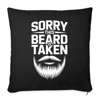 Désolé que la barbe soit enlevée - Housse de coussin décorative 45 x 45 cm - noir - Devant