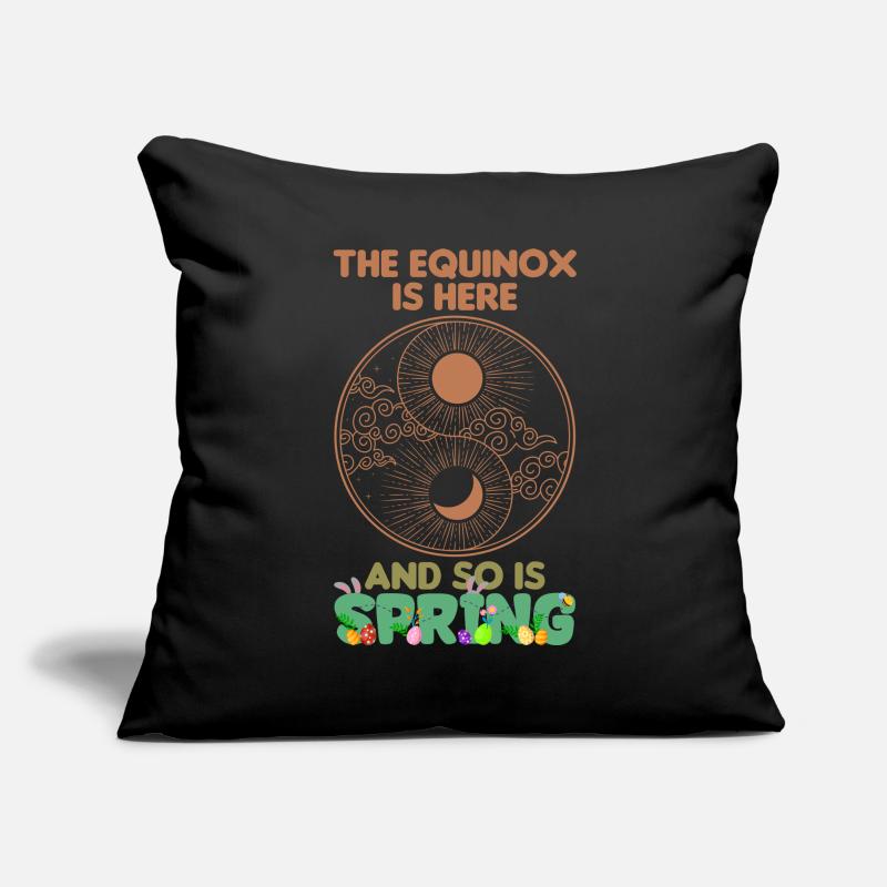Fleurir avec Ostara Joyeuse Équinoxe de mars de Pâques Housse de coussin décorative 45 x 45 cm