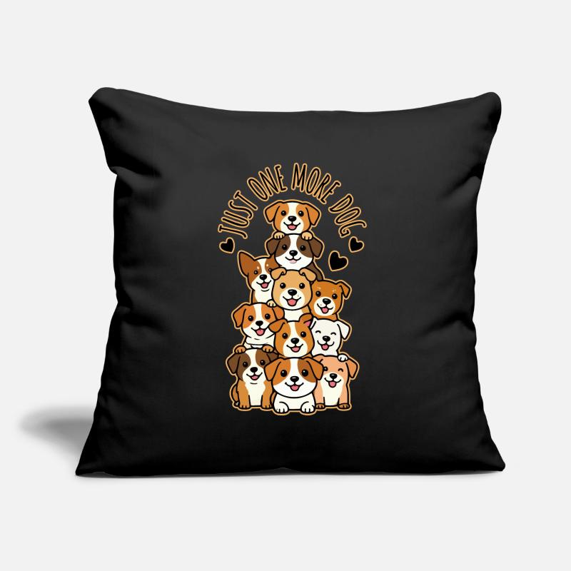 Juste une pile de chiens de plus Housse de coussin décorative 45 x 45 cm