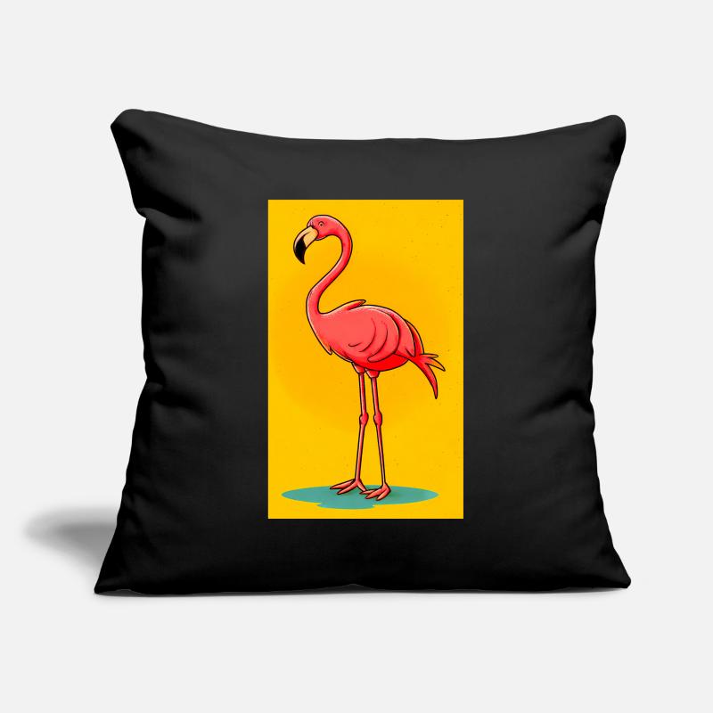 Flamant Housse de coussin décorative 45 x 45 cm
