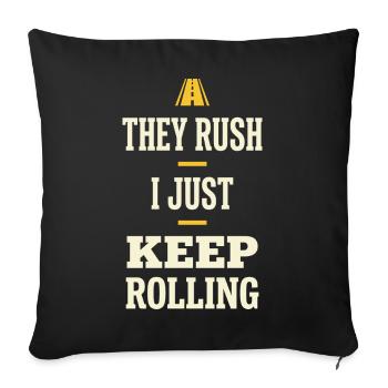 Truck Sim Truck Simulator Sim Trucker Long Haul - Sofa pillowcase 17,3'' x 17,3'' (45 x 45 cm) - black - Front