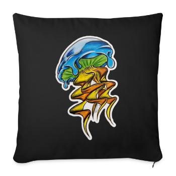 Laisse tomber des méduses - Housse de coussin décorative 45 x 45 cm - noir - Devant