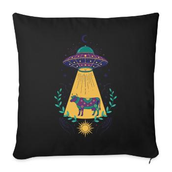 Symbole de la Géométrie Sacrée de la Méditation Spirituale - Housse de coussin décorative 45 x 45 cm - noir - Devant