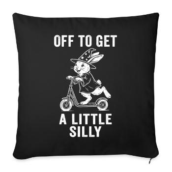 Je pars faire un peu la folie - Housse de coussin décorative 45 x 45 cm - noir - Devant