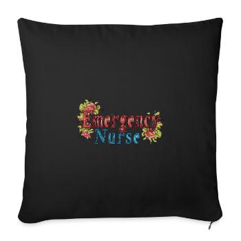Notfallsanitäter Medizinisches Personal - Sofakissenbezug 45 x 45 cm - Schwarz - Vorne