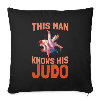 Judo Judoka - Housse de coussin décorative 45 x 45 cm - noir - Devant