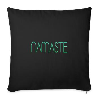 Namaste - Sofakissenbezug 45 x 45 cm - Schwarz - Vorne