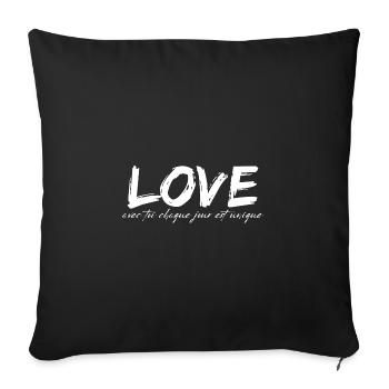 LOVE - Sofa pillowcase 17,3'' x 17,3'' (45 x 45 cm) - black - Front