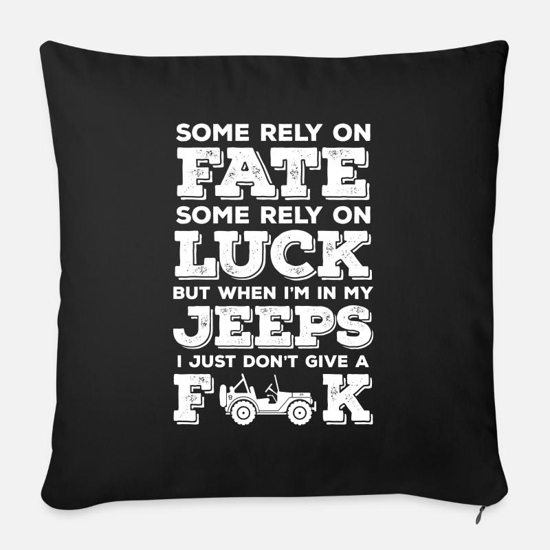 Jeeps - Funda de cojín, 45 x 45 cm - negro