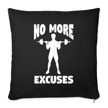 Fitness Strength Training Strength Triathlon Weightlifting - Sofa pillowcase 17,3'' x 17,3'' (45 x 45 cm) - black - Front
