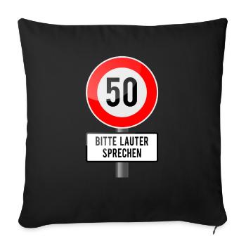 50 années protègent plus fort - Housse de coussin décorative 45 x 45 cm - noir - Devant