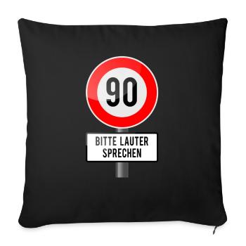 90 years shield louder - Sofa pillowcase 17,3'' x 17,3'' (45 x 45 cm) - black - Front