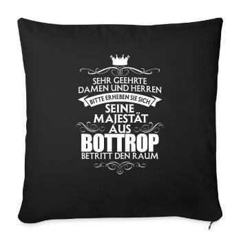 BOTTROP - Majestät - Sofakissenbezug 45 x 45 cm - Schwarz - Vorne
