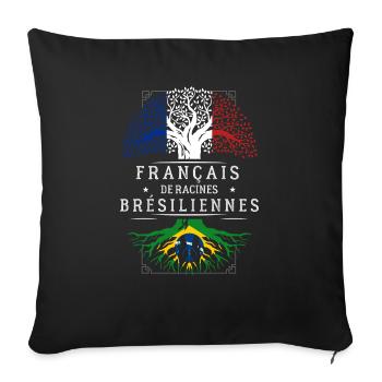 Racines Brésiliennes - Housse de coussin décorative 45 x 45 cm - noir - Devant