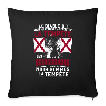 Tempête Bourguignons - Housse de coussin décorative 45 x 45 cm - noir - Devant