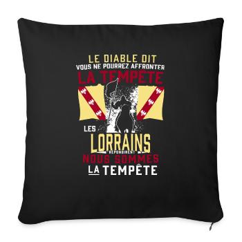 Tempête Lorrains - Housse de coussin décorative 45 x 45 cm - noir - Devant