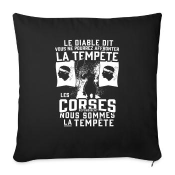 Tempête Corses - Housse de coussin décorative 45 x 45 cm - noir - Devant