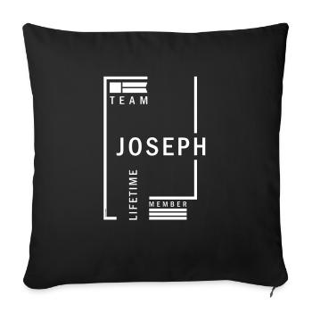 Name Joseph - Sofa pillowcase 17,3'' x 17,3'' (45 x 45 cm) - black - Front