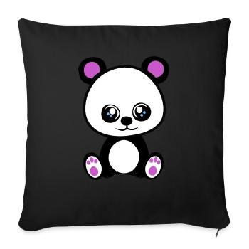 L’ours en peluche - Housse de coussin décorative 45 x 45 cm - noir - Devant