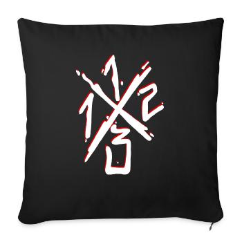 1312 - Sofakissenbezug 45 x 45 cm - Schwarz - Vorne