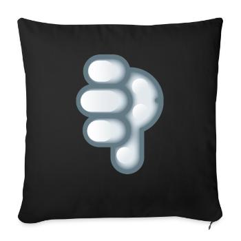 Smiley Hand Signal Down - Sofa pillowcase 17,3'' x 17,3'' (45 x 45 cm) - black - Front