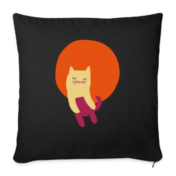 süsse Katze Punkt - Sofakissenbezug 45 x 45 cm - Schwarz - Vorne