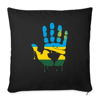 Give me five Rwanda - Sofa pillowcase 17,3'' x 17,3'' (45 x 45 cm) - black - Front