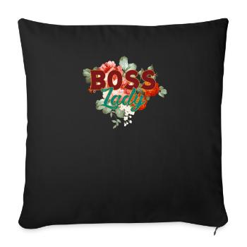 Boss Lady - Sofa pillowcase 17,3'' x 17,3'' (45 x 45 cm) - black - Front