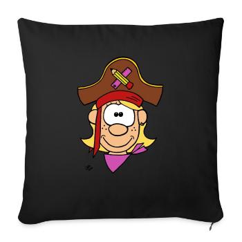 Une femme de l’école - Housse de coussin décorative 45 x 45 cm - noir - Devant