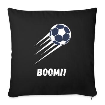 Boom Football - Sofa pillowcase 17,3'' x 17,3'' (45 x 45 cm) - black - Front