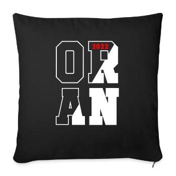Oran 2022 - Sofa pillowcase 17,3'' x 17,3'' (45 x 45 cm) - black - Front