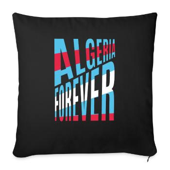 Algeria forever - Sofa pillowcase 17,3'' x 17,3'' (45 x 45 cm) - black - Front