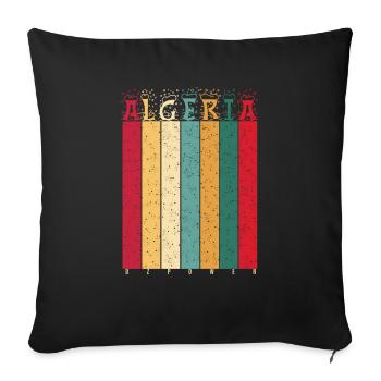 Vintage Algeria - Sofa pillowcase 17,3'' x 17,3'' (45 x 45 cm) - black - Front