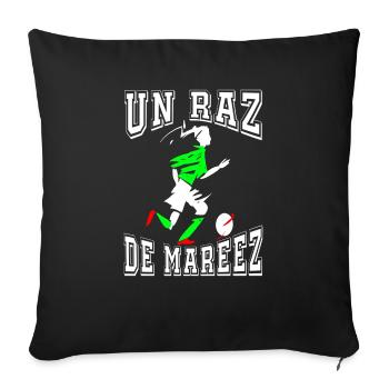 A tidal wave or raz de mareez Mahrez - Sofa pillowcase 17,3'' x 17,3'' (45 x 45 cm) - black - Front