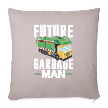 Recycling Garbage Truck – Recycling Management - Sofakissenbezug 45 x 45 cm - helles Taupe - Vorne