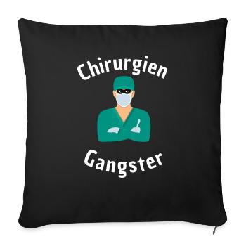 Chirurgien Gangster - Housse de coussin décorative 45 x 45 cm - noir - Devant