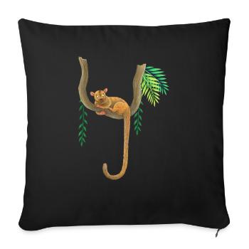 little wrap bear - Sofa pillowcase 17,3'' x 17,3'' (45 x 45 cm) - black - Front