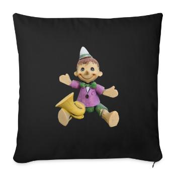 little nose ByRino - Sofa pillowcase 17,3'' x 17,3'' (45 x 45 cm) - black - Front