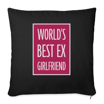 La meilleure ex petite amie du monde - Housse de coussin décorative 45 x 45 cm - noir - Devant