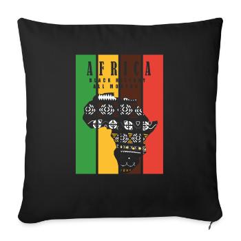 African Black History Month - Housse de coussin décorative 45 x 45 cm - noir - Devant