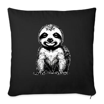 Sloth Fatigue Sloth Drawing Sloths - Sofa pillowcase 17,3'' x 17,3'' (45 x 45 cm) - black - Front
