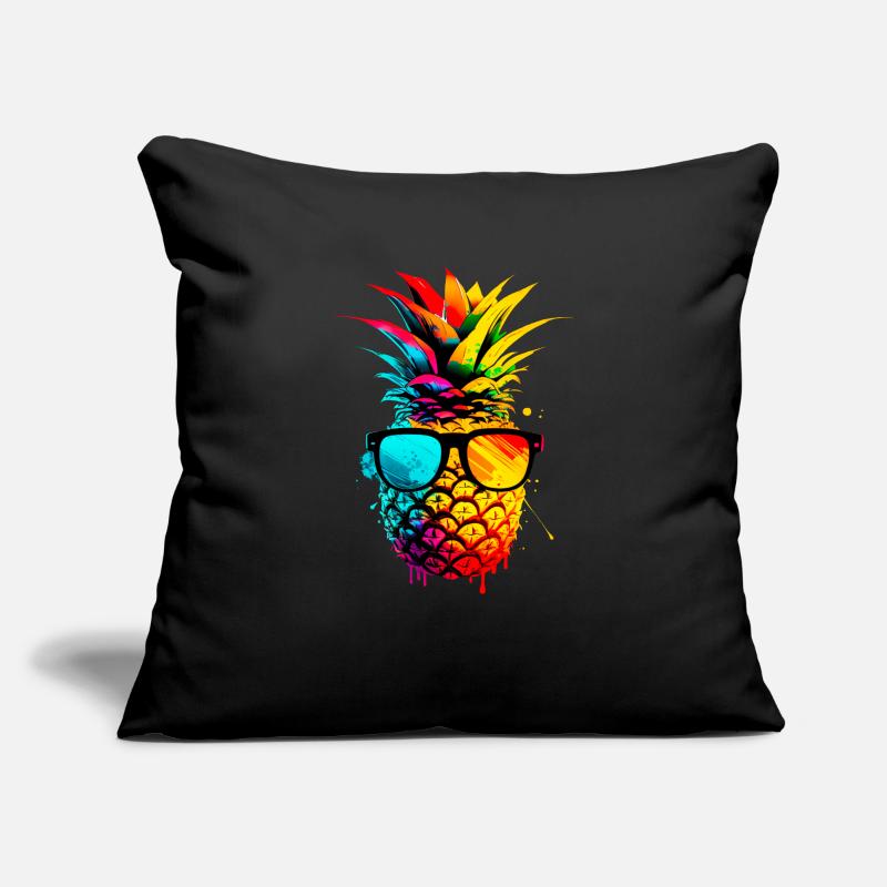 Colorful funky pineapple Sofa pillowcase 17,3'' x 17,3'' (45 x 45 cm)